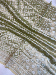 Pure Tissue Reshmi zari Banarasi Saree - The Handlooms