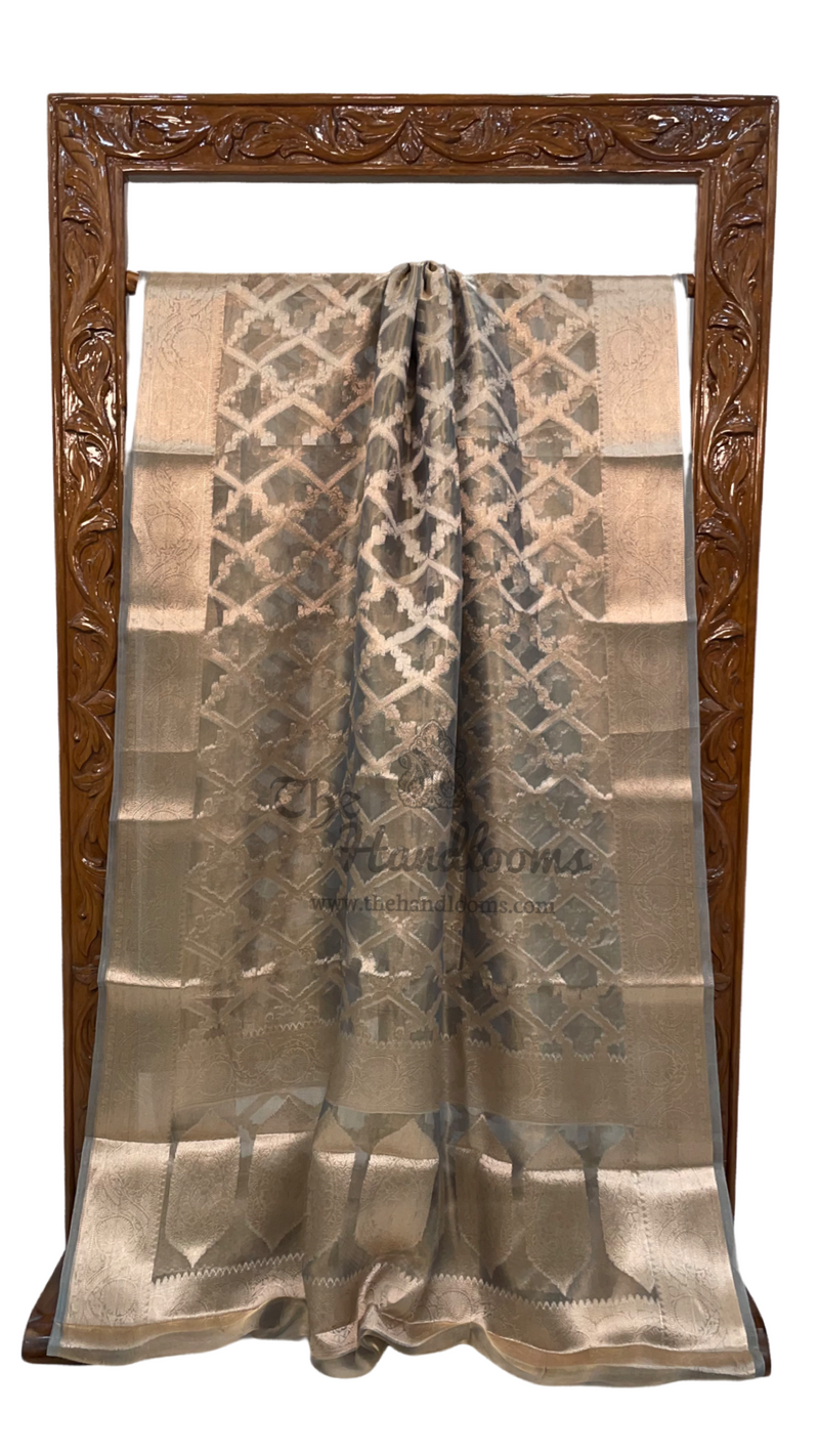 Pure Kora Tissue Handloom Banarasi Saree - The Handlooms
