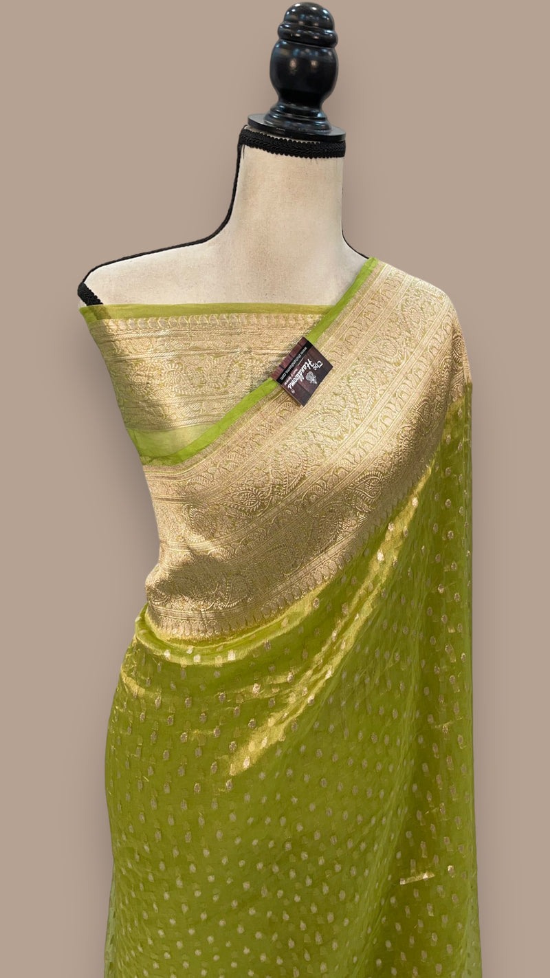 Pure Kora Tissue Handloom Banarasi Saree - The Handlooms