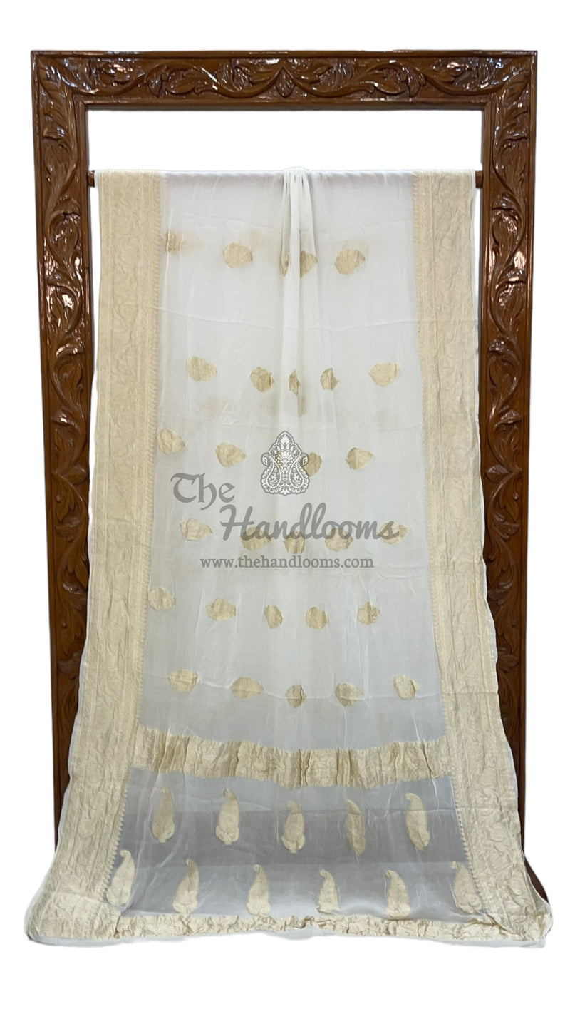 Pure Georgette Handloom Banarasi Saree - The Handlooms