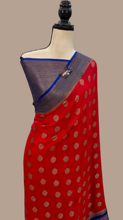 Pure Chiffon Khaddi Banarasi Saree - The Handlooms