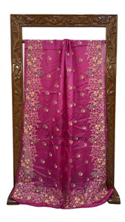 Tussar Silk Handloom Banarasi Saree With Chikankari - The Handlooms