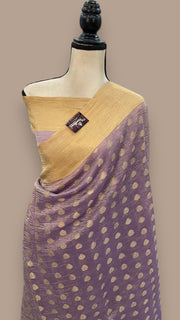 Pure Kora Tissue Crush Handloom Banarasi Saree - The Handlooms