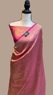 Pure Katan Silk Banarasi Handloom Saree - Tanchui Brocade - The Handlooms