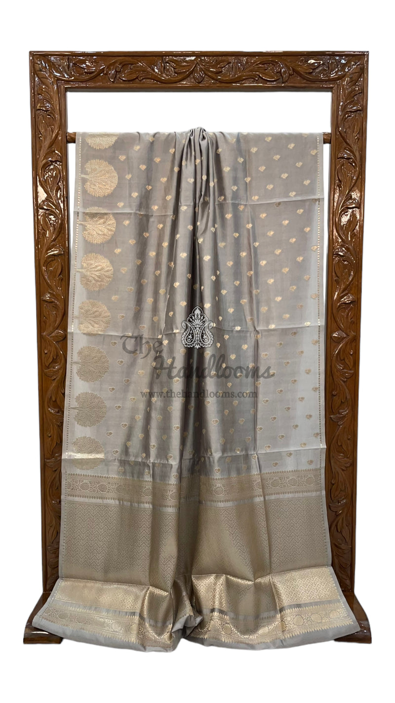 Pure Mango Silk Banarasi Handloom Saree - The Handlooms