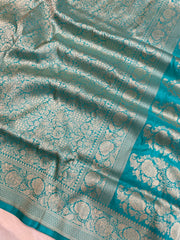 Pure Katan Silk Banarasi Handloom Saree - Tanchui Brocade - The Handlooms