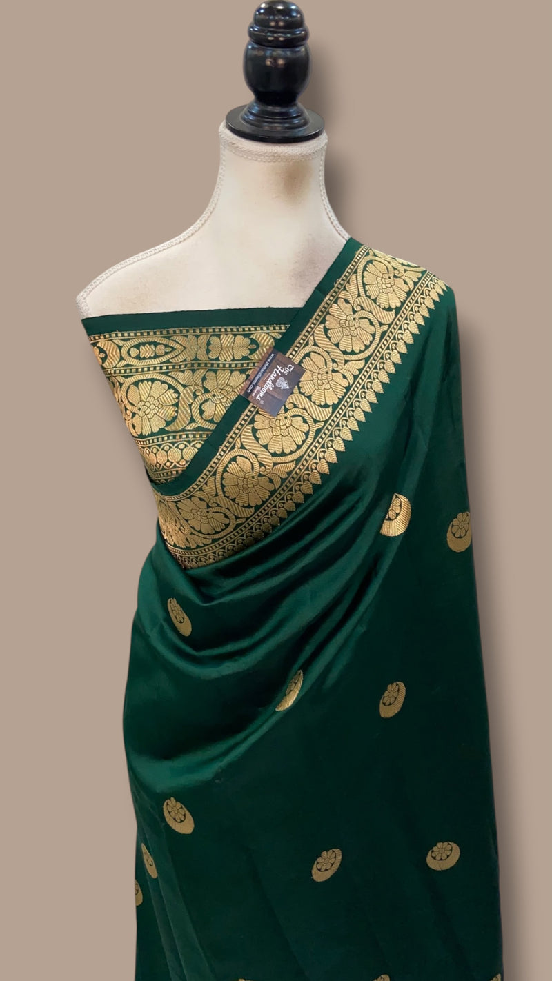 Pure Katan Silk Banarasi Handloom Saree - with motifs
