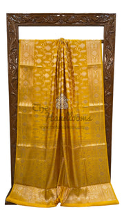 Pure Mango Silk Banarasi Handloom Saree - The Handlooms