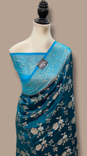 Pure Mango Silk Banarasi Handloom Saree - The Handlooms