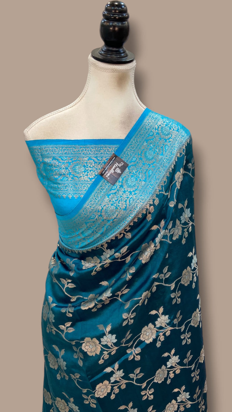 Pure Mango Silk Banarasi Handloom Saree - The Handlooms