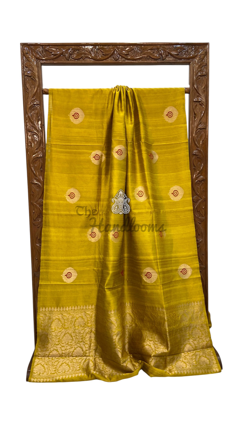Pure Raw Silk Handloom Banarasi Saree