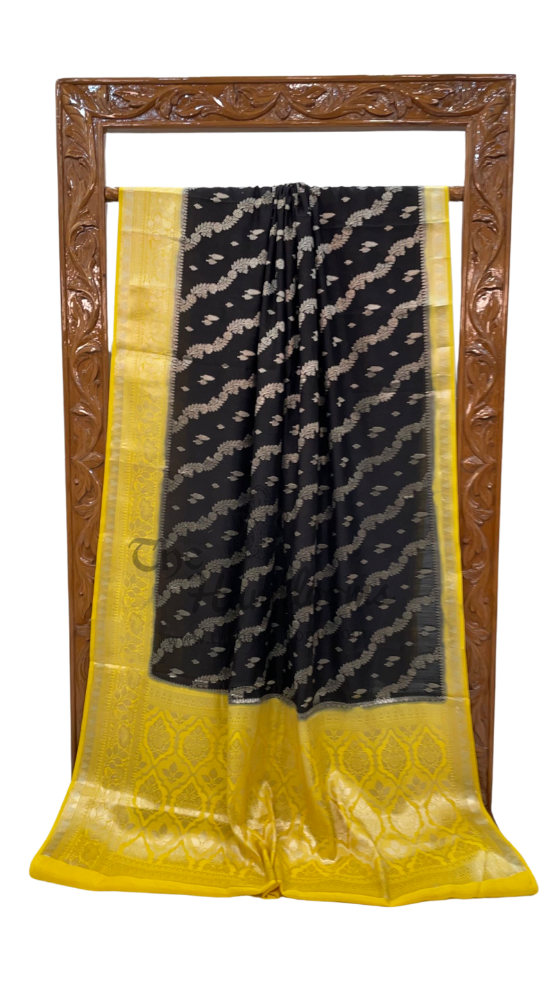 Pure Chiniya Silk Handloom Banarasi Saree - The Handlooms