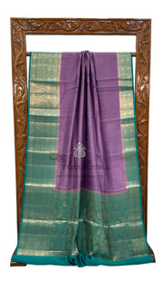 Pure Chiniya Silk Khaddi Handloom Banarasi Saree - The Handlooms