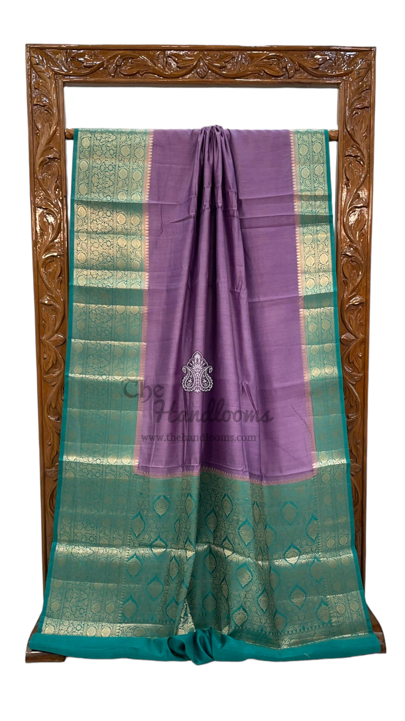 Pure Chiniya Silk Khaddi Handloom Banarasi Saree - The Handlooms