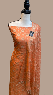 Pure Butter Silk Banarasi Dress material - The Handlooms