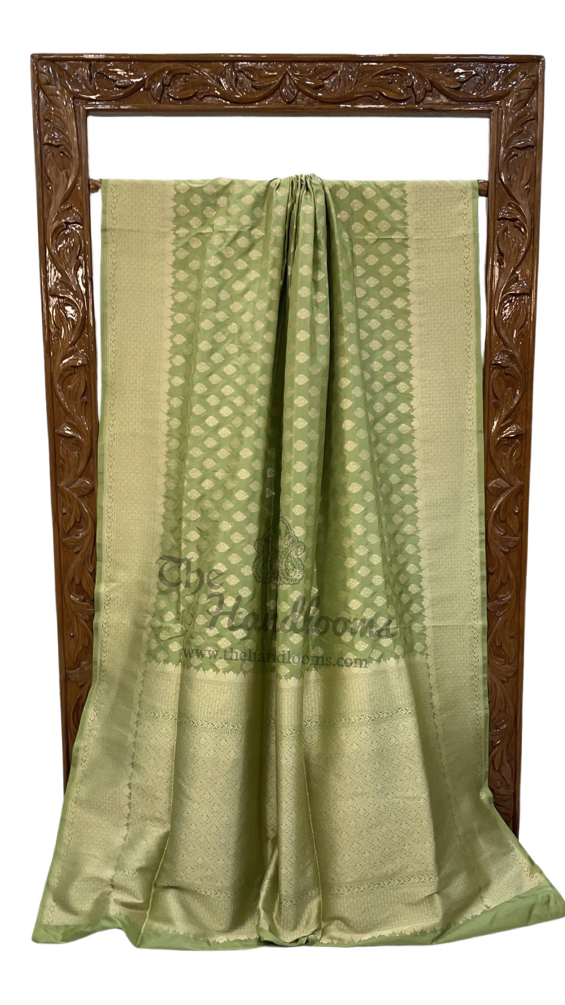 Pure Katan Silk Banarasi Handloom Saree - All Over Jaal Work - The Handlooms