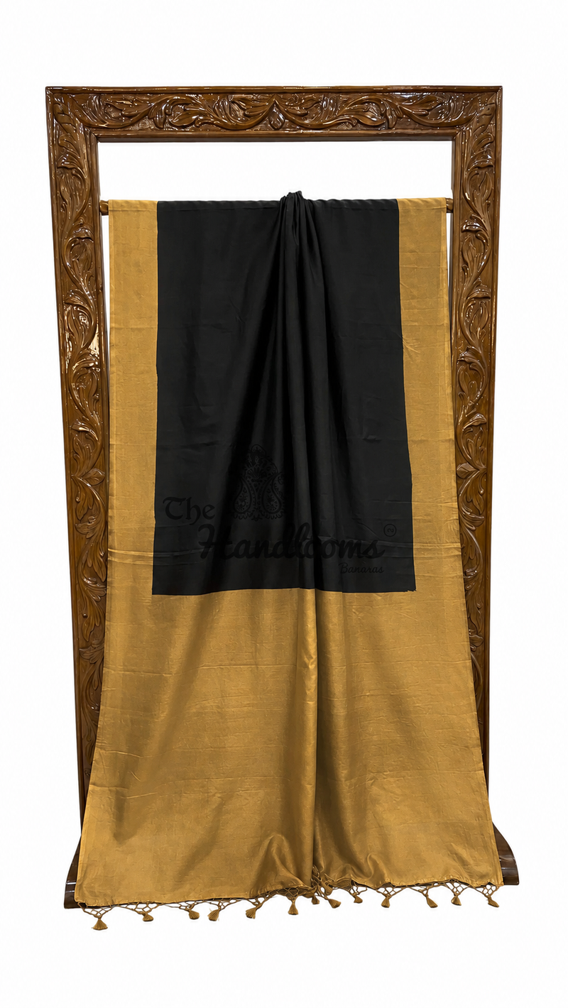 Pure Katan Silk Handloom Banarasi Saree-Plain
