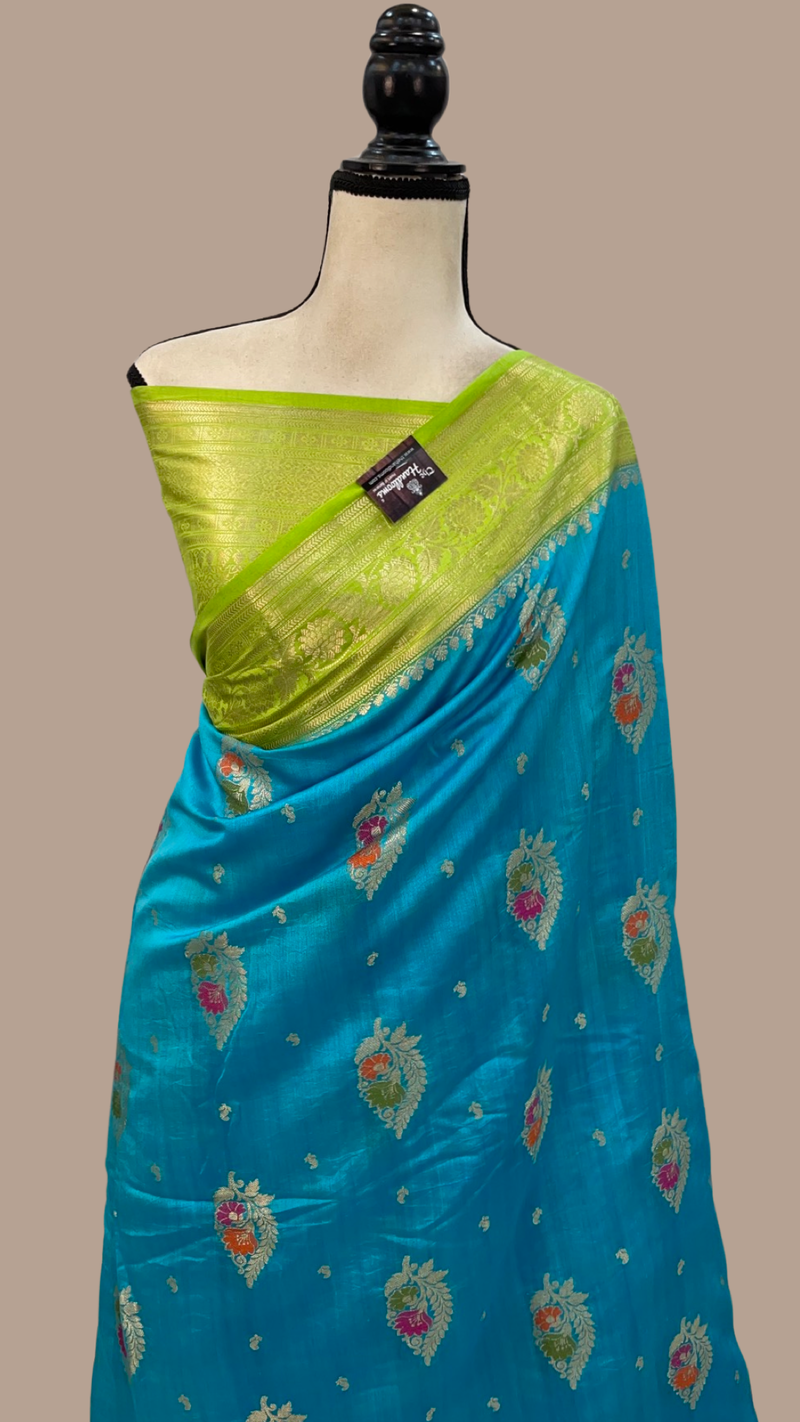 Pure Chiniya Silk Handloom Banarasi Saree - The Handlooms