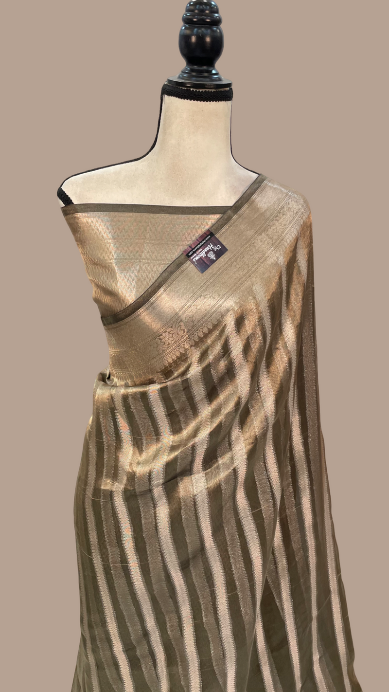 Pure Kora Tissue Handloom Banarasi Saree - The Handlooms