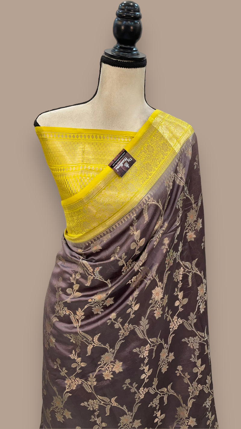 Pure Mango Silk Banarasi Handloom Saree - The Handlooms