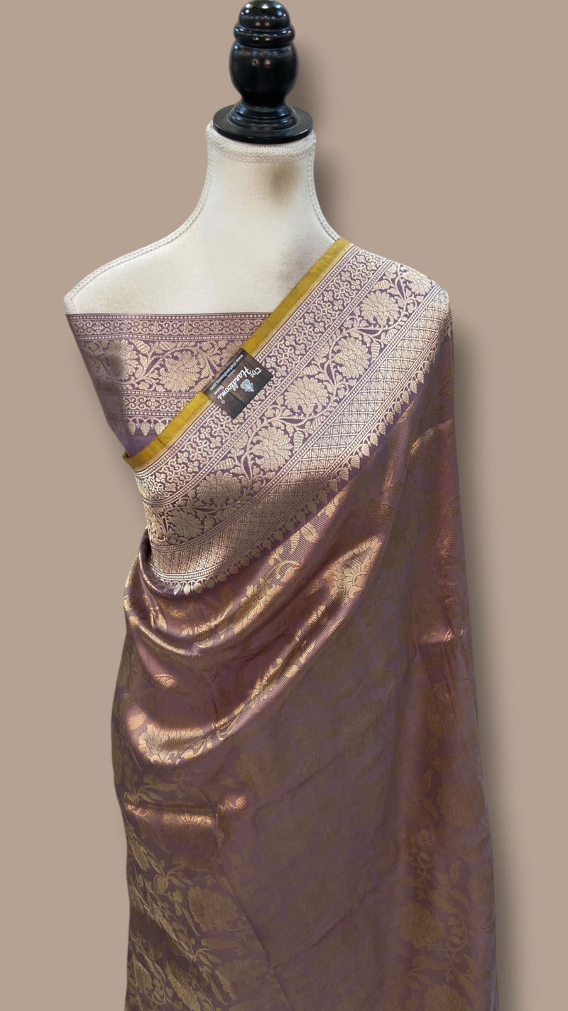 Regal Pure Katan Silk Banarasi Saree – Handwoven Tanchui Brocade