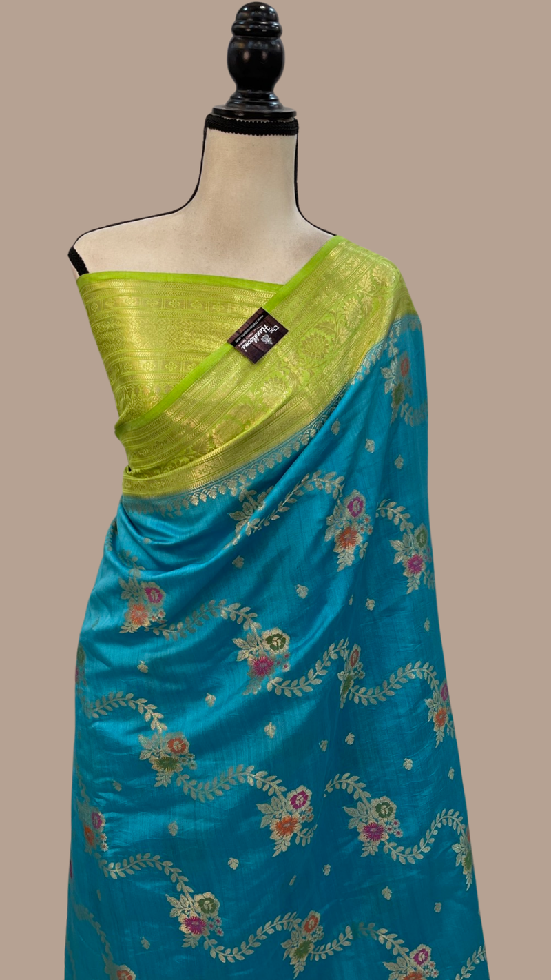 Pure Chiniya Silk Handloom Banarasi Saree - The Handlooms