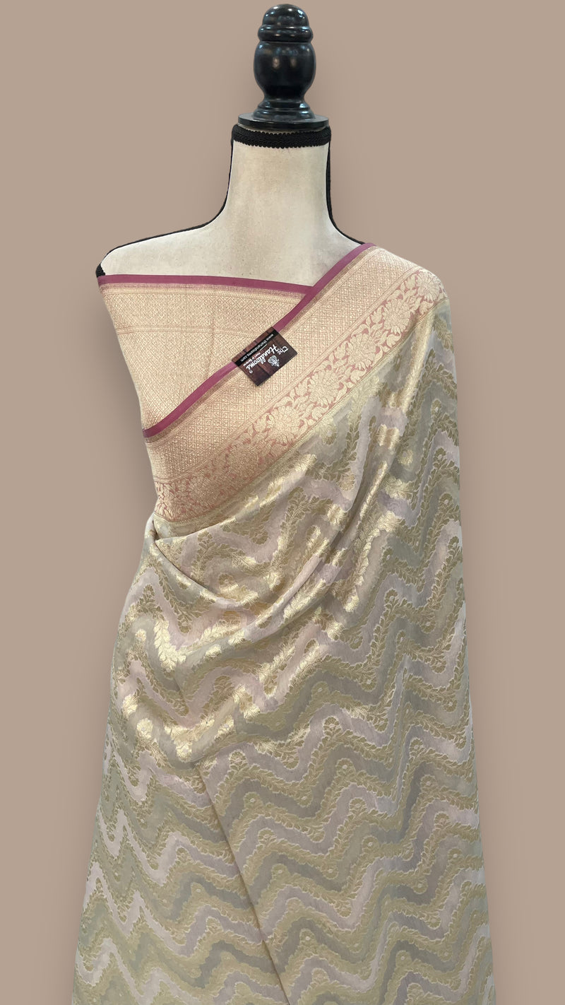 Pure Cotton Banarasi Brocade Handloom Saree - The Handlooms