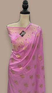 Pure Katan Silk Banarasi Handloom Saree - All over Jaal work - With Meenakari - The Handlooms