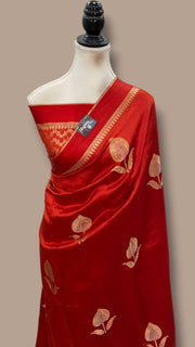 Pure Mango Silk Banarasi Handloom Saree - The Handlooms