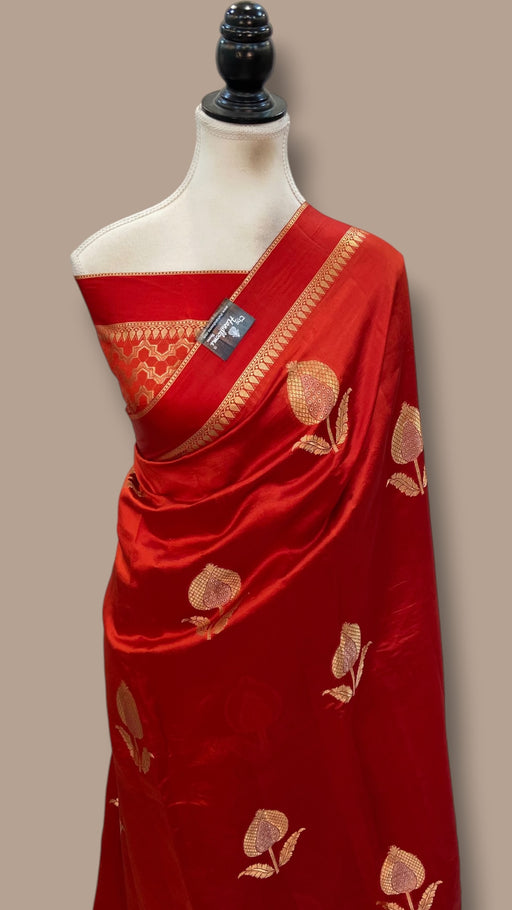 Pure Mango Silk Banarasi Handloom Saree - The Handlooms