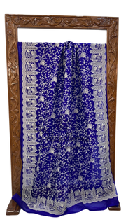 Pure Organza Chikankari Handloom Banarasi Saree - The Handlooms