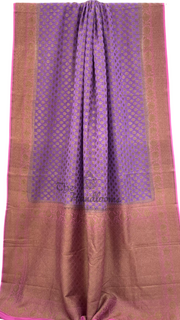 Khaddi Georgette Handloom Banarasi Saree -  Antique zari - The Handlooms