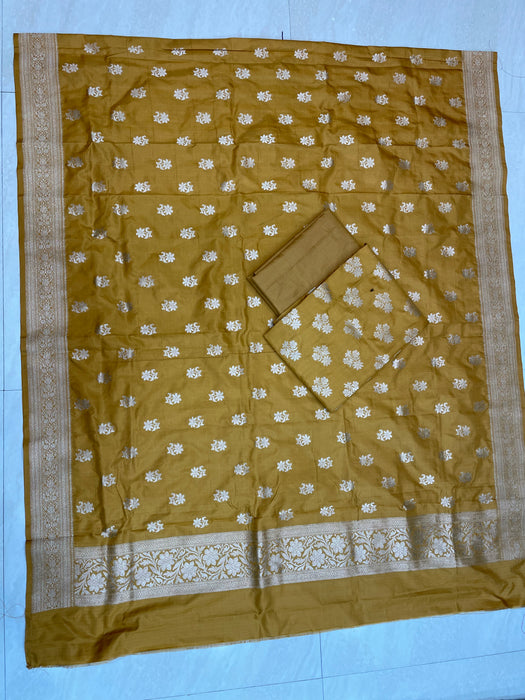 Pure katana silk Handlooms Banarasi Dress material