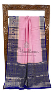 Pure Chiniya Silk Khaddi Handloom Banarasi Saree - The Handlooms