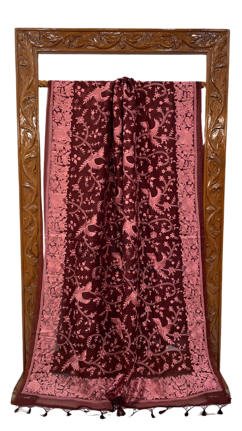 Organza Chikankari Handloom Banarasi Saree - The Handlooms