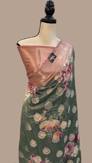 Pure Chiniya Silk Handloom Banarasi Saree - The Handlooms