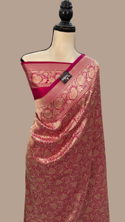 Pure Katan Silk Banarasi Handloom Saree - Tanchui Brocade - The Handlooms
