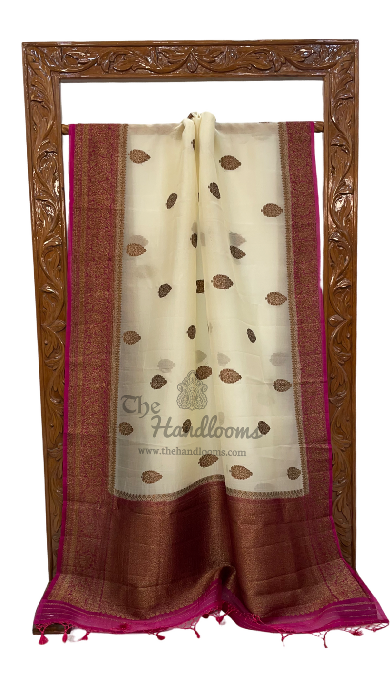 Pure Kora Handloom Banarasi Saree - The Handlooms