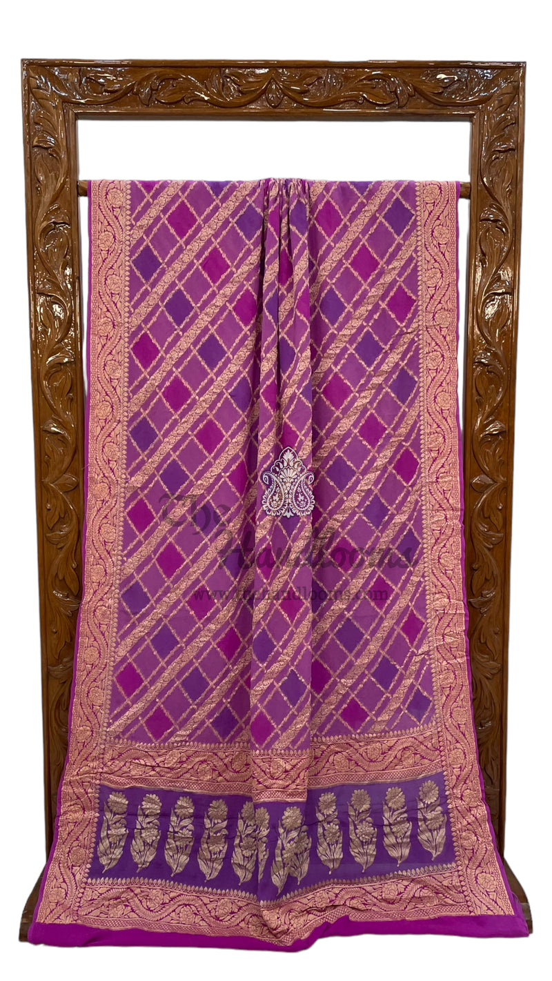 Pure Chiffon Khaddi Banarasi Saree - The Handlooms