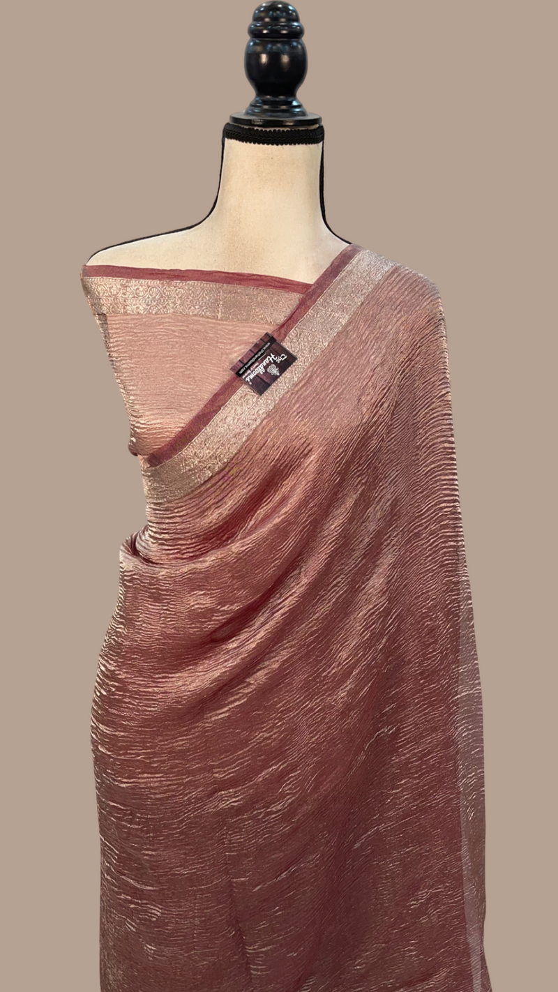 Pure Kora Tissue Handloom Banarasi Saree - The Handlooms