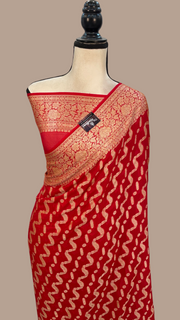 Pure Chiffon Khaddi Banarasi Saree - The Handlooms