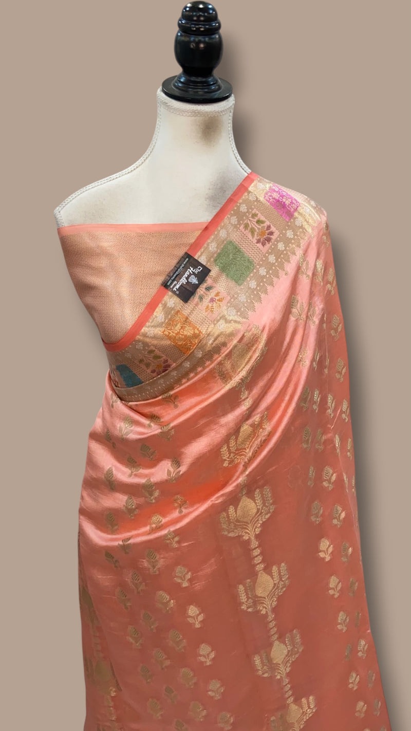Pure Mango Silk Banarasi Handloom Saree