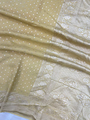 Moonga Georgette Handloom Banarasi Saree - The Handlooms