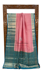 Pure Chiniya Silk Khaddi Handloom Banarasi Saree - The Handlooms