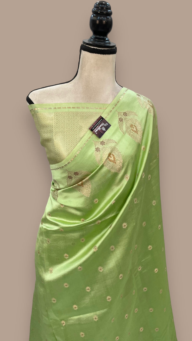 Pure Mango Silk Banarasi Handloom Saree - The Handlooms