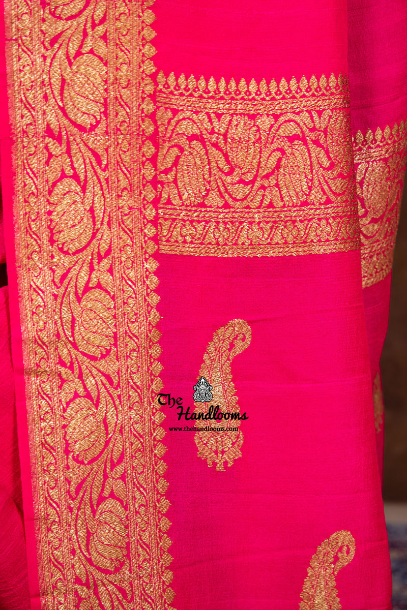 Tussar Georgette Handloom Banarasi Saree - Antique Zari - The Handlooms