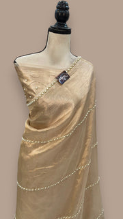 Pure Kora Tissue Handloom Banarasi Saree - Handwork - The Handlooms