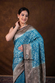 Khaddi Georgette Handloom Banarasi Saree - Water Zari - The Handlooms