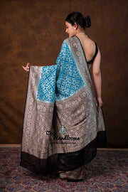 Khaddi Georgette Handloom Banarasi Saree - Water Zari - The Handlooms