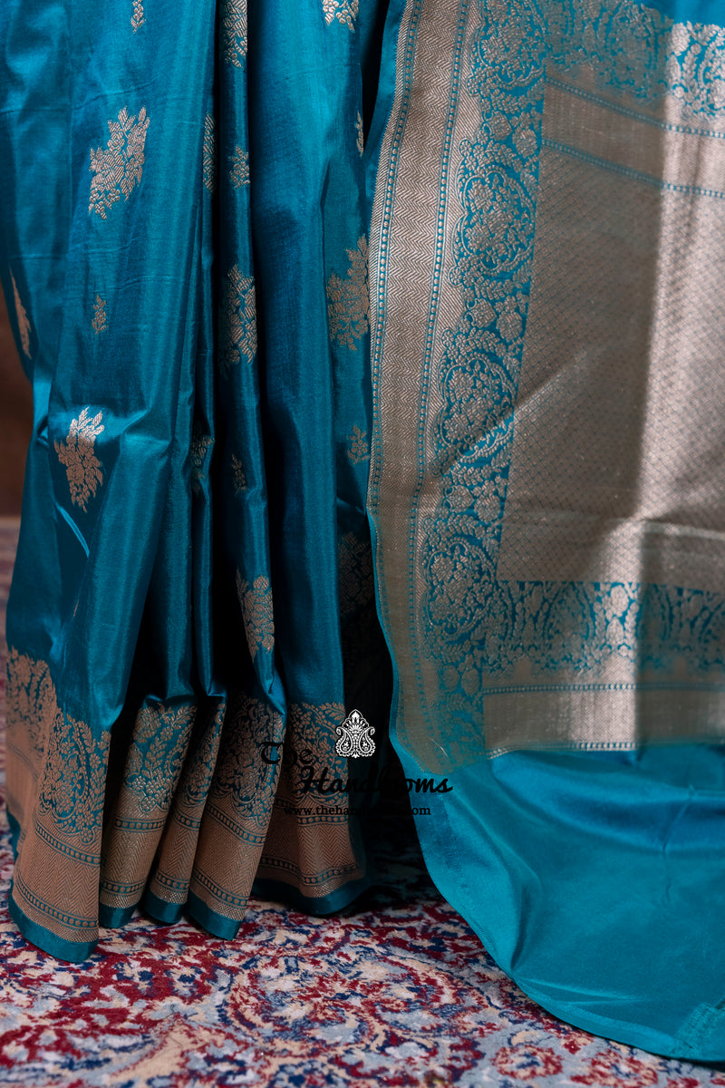 Pure Katan Silk Banarasi Handloom Saree - All Over Jaal Work